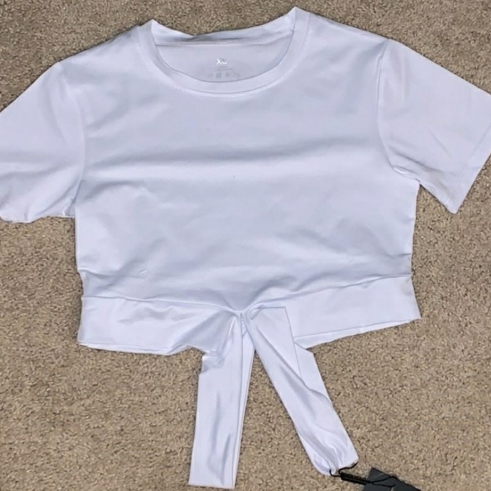 NVGTN white cross body tee - XS